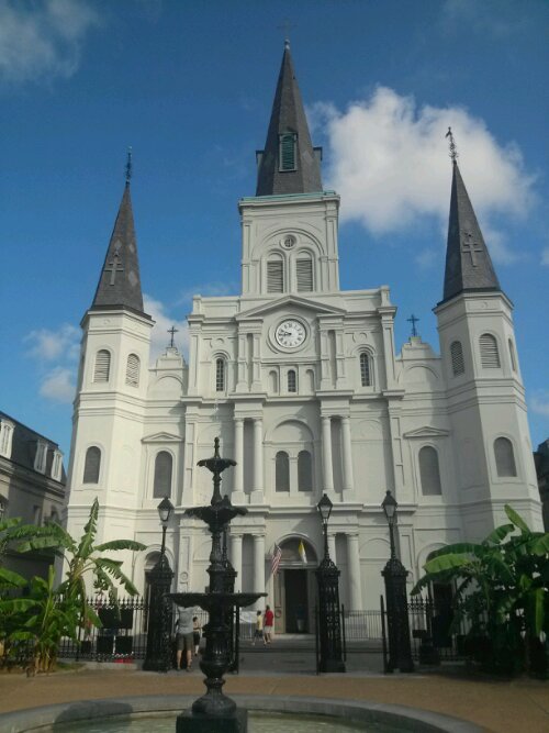 The beautiful St Louis Cathedral near Jackson Square  in New Orleans