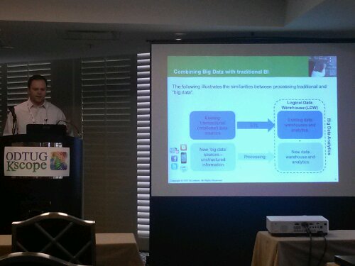 Alex presented about doing big data analysis using Oracle BI tools.