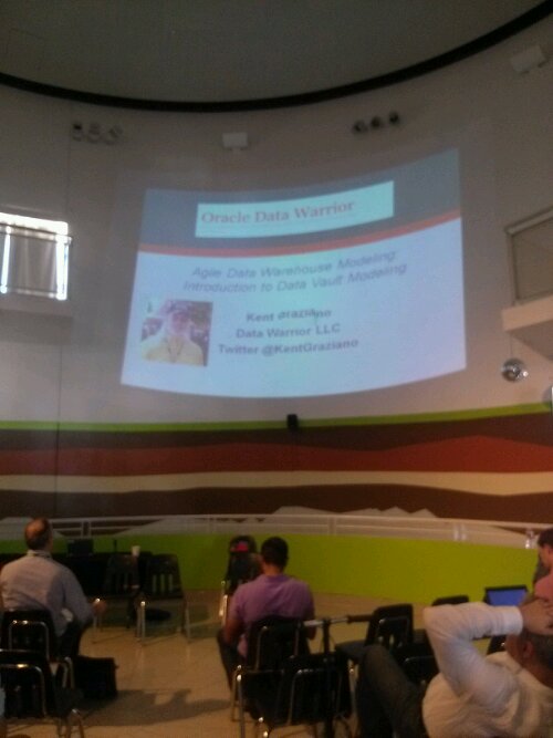 Biggest screen ever for me and my data vault presentation.