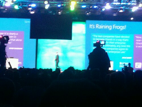 Brad Anderson Corporate VP from Microsoft on stage at Oracle OpenWorld 2013