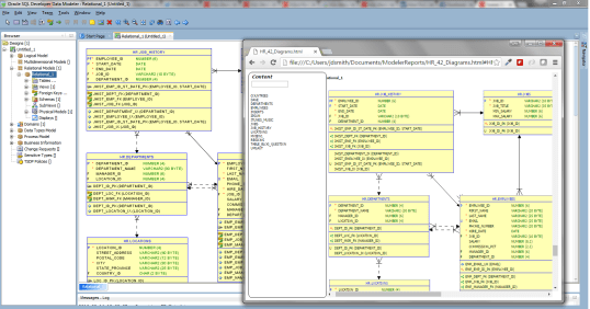 SQL Developer Data Modeler EA2 adds diagrams to HTML reports